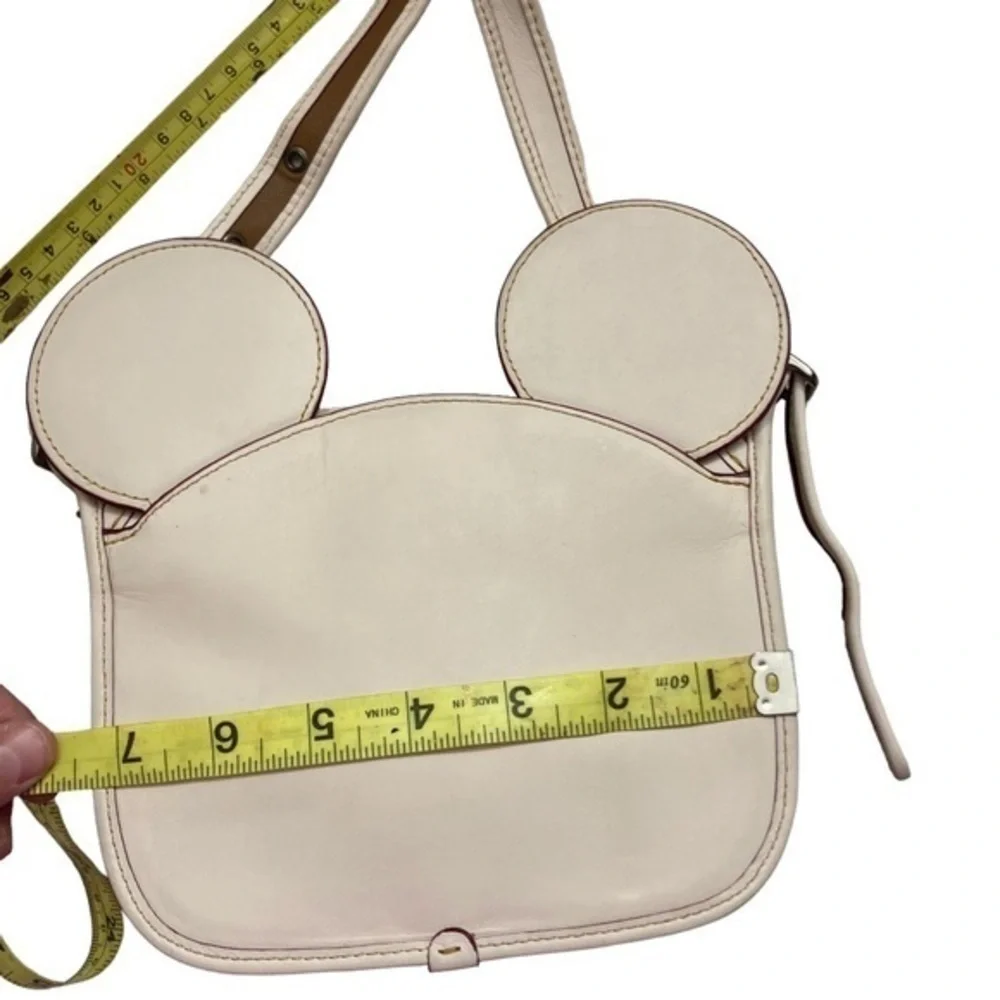 DISNEY X COACH Mickey Mouse Ears Patricia Leather Saddle Crossbody Bag RARE